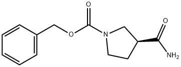 (S)-1-CBZ-3-吡咯烷甲酰胺 结构式