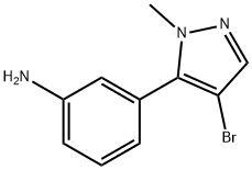 3-(4-BROMO-1-METHYL-1H-PYRAZOL-5-YL)ANILINE 结构式