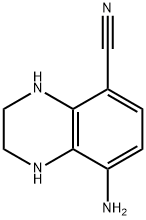 5-Quinoxalinecarbonitrile,  8-amino-1,2,3,4-tetrahydro- 结构式