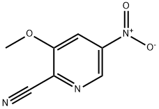 3-甲氧基-5-硝基吡啶甲腈 结构式