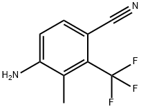 4-氨基-3-甲基-2-(三氟甲基)苯甲腈 结构式