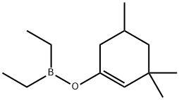 Diethyl[(3,3,5-trimethyl-1-cyclohexenyl)oxy]borane 结构式