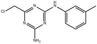 6-(氯甲基)-N-(3-甲基苯基)-1,3,5-三嗪-2,4-二胺 结构式