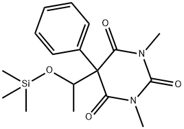 1,3-Dimethyl-5-phenyl-5-[1-(trimethylsiloxy)ethyl]-2,4,6(1H,3H,5H)-pyrimidinetrione 结构式