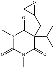 1,3-Dimethyl-5-isopropyl-5-(oxiranylmethyl)-2,4,6(1H,3H,5H)-pyrimidinetrione 结构式