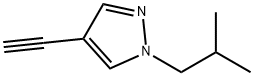 1H-Pyrazole, 4-ethynyl-1-(2-methylpropyl)- (9CI) 结构式