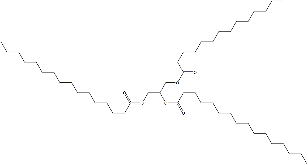 1,2-dipalmitoyl-3-myristoylglycerol 结构式