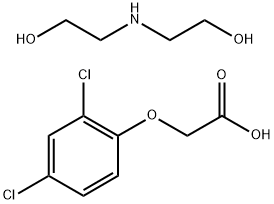 2,4-二氯苯氧乙酸二乙醇胺盐 结构式