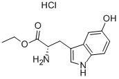 (S)-2-氨基-3-(5-羟基-1H-吲哚-3-基)丙酸乙酯盐酸盐 结构式