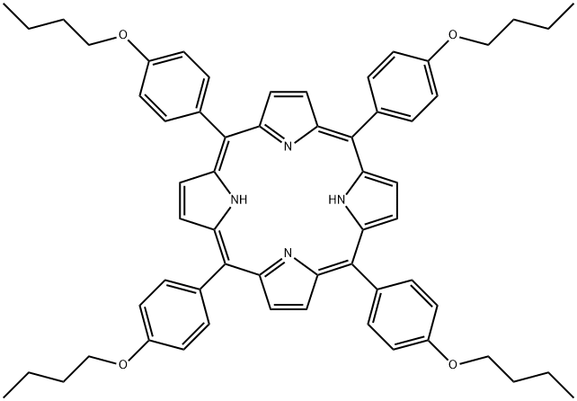 间-四(4-丁氧苯基)-卟啉 结构式