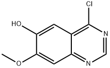 4-氯-7-甲氧基喹唑啉-6-醇 结构式