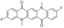 3,10-Difluoro-5,12-dimethyl-5,12-dihydroquino2,3-bacridine-7,14-dione 结构式