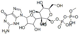 [(2R,3R,4R,5R)-5-(2-amino-6-oxo-3H-purin-9-yl)-3,4-dihydroxy-oxolan-2-yl]methoxy-[hydroxy-[(2R,3R,4S,5R,6R)-3,4,5-trihydroxy-6-(hydroxymethyl)oxan-2-yl]oxy-phosphoryl]oxy-phosphinic acid 结构式