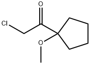 Ethanone, 2-chloro-1-(1-methoxycyclopentyl)- (9CI) 结构式