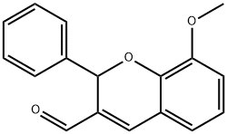 2H-1-BENZOPYRAN-3-CARBOXALDEHYDE, 8-METHOXY-2-PHENYL- 结构式