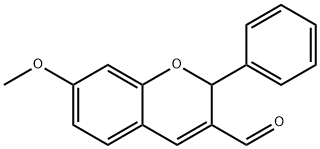 2H-1-BENZOPYRAN-3-CARBOXALDEHYDE, 7-METHOXY-2-PHENYL- 结构式