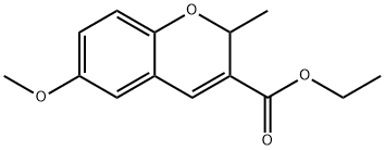 6-Methoxy-2-methyl-2H-1-benzopyran-3-carboxylic acid ethyl ester 结构式