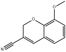 8-甲氧基-2H-苯并吡喃-3-甲腈 结构式