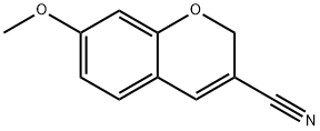 7-甲氧基-2H-苯并吡喃-3-腈 结构式