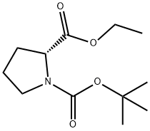 (2R)-1,2-吡咯烷二羧酸 1-叔丁酯 2-乙酯 结构式