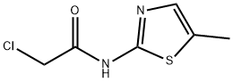 2-氯-N-(5-甲基-噻唑-2-基)-乙酰胺 结构式