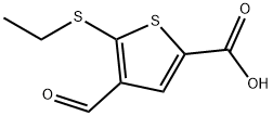 Thiophene-2-carboxylic acid, 5-ethylthio-4-formyl- 结构式