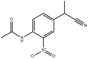 N-[4-(1-氰基乙基)-2-硝基苯基]乙酰胺 结构式