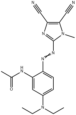 N-[2-[(4,5-Dicyano-1-methyl-1H-imidazol-2-yl)azo]-5-(diethylamino)phenyl]acetamide 结构式