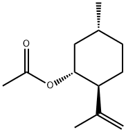 [1R-(1α,2β,5α)]-5-甲基-2-(1-甲乙烯基)环己醇乙酸酯 结构式