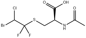 N-acetyl-S-(2-bromo-2-chloro-1,1-difluoroethyl)-L- cysteine 结构式