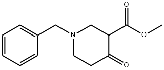 1-苄基-3-甲氧基羰酰-4-哌啶酮 结构式