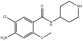 4-AMINO-5-CHLORO-2-METHOXY-N-PIPERIDIN-4-YL-BENZAMIDE 结构式