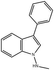 N-甲基-3-苯基-1H-吲哚-1-胺 结构式