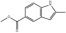 2-甲基-1H-吲哚-5-羧酸甲酯 结构式