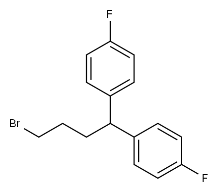 1,1'-(4-bromobutylidene)bis[4-fluorobenzene] 结构式