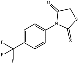 2-硫代-3-[4-(三氟甲基)苯基]-4-四氢噻唑酮 结构式