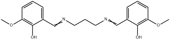 2,2'-(1,3-Propanediyl)bis(nitrilomethylidyne)bis(6-methoxyphenol) 结构式