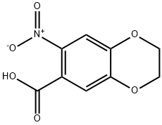 7-硝基-1,4-苯并二噁烷-6-甲酸 结构式