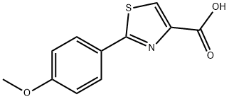 2-(4-甲氧基苯基)噻唑-4-羧酸 结构式
