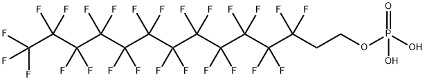 bis(3,3,4,4,5,5,6,6,7,7,8,8,9,9,10,10,11,11,12,12,13,13,14,14,14-pentacosafluorotetradecyl) hydrogen phosphate 结构式