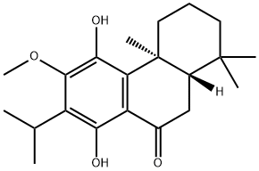 (4aS,10aS)-2,3,4,4a,10,10a-Hexahydro-5,8-dihydroxy-6-methoxy-1,1,4a-trimethyl-7-isopropylphenanthren-9(1H)-one 结构式