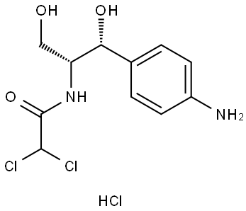 1-(4-氨基苯基)-2-二氯乙胺-1,3-丙二醇盐酸盐 结构式