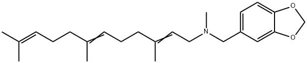 N-Methyl-N-(3,7,11-trimethyl-2,6,10-dodecatrienyl)-1,3-benzodioxole-5-methanamine 结构式