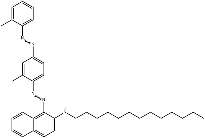 1-[[2-methyl-4-[(2-methylphenyl)azo]phenyl]azo]-N-tridecylnaphthalen-2-amine 结构式