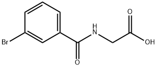 2-[(3-溴苯基)甲酰胺]乙酸 结构式