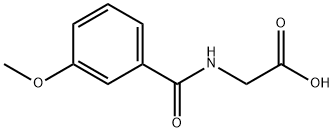 [(3-甲氧苯甲酰基)氨基]乙酸 结构式