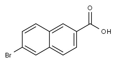 6-溴-2-萘甲酸 结构式