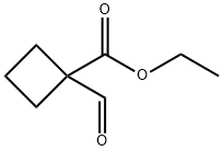 1-甲酰基环丁烷-1-甲酸乙酯 结构式