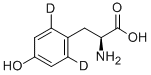 L-4-羟基苯基-2,6-D2-丙氨酸 结构式