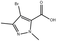 4-溴-1,3-二甲基-1H-吡唑-5-羧酸 结构式
